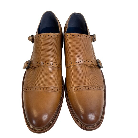Mens Vintage Foundry Co Mens Tan Leather Double Monk Strap Dress Shoes 10.5 main image 6